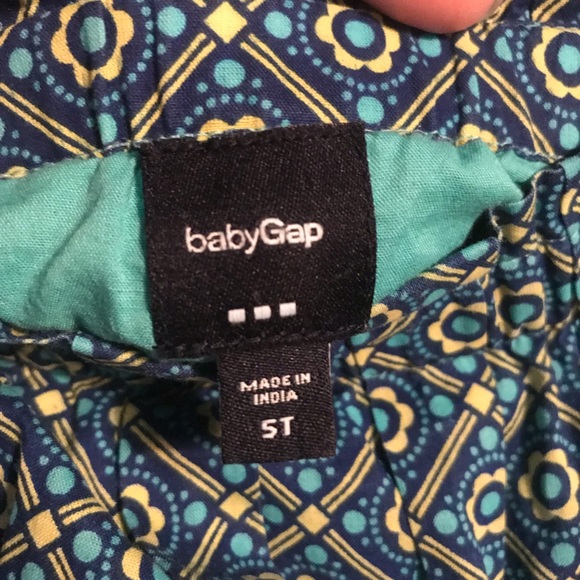 Bundle 2 for $15. Gap blue and green print skirt - Picture 3 of 3